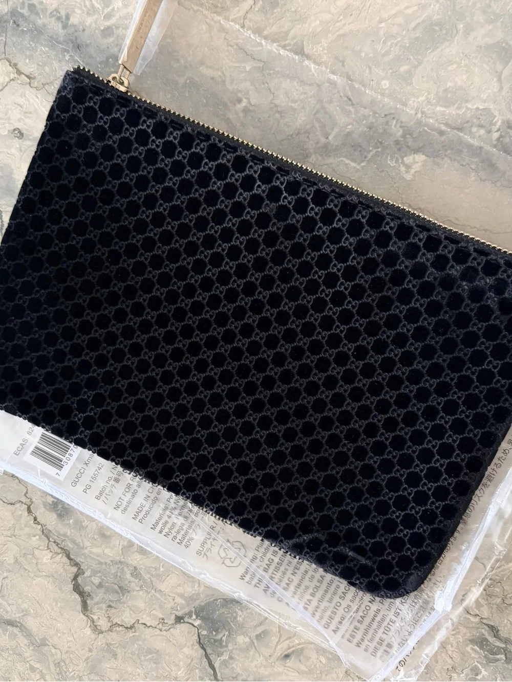 GUCCI Beauty Monogram Cosmetic Makeup Pouch